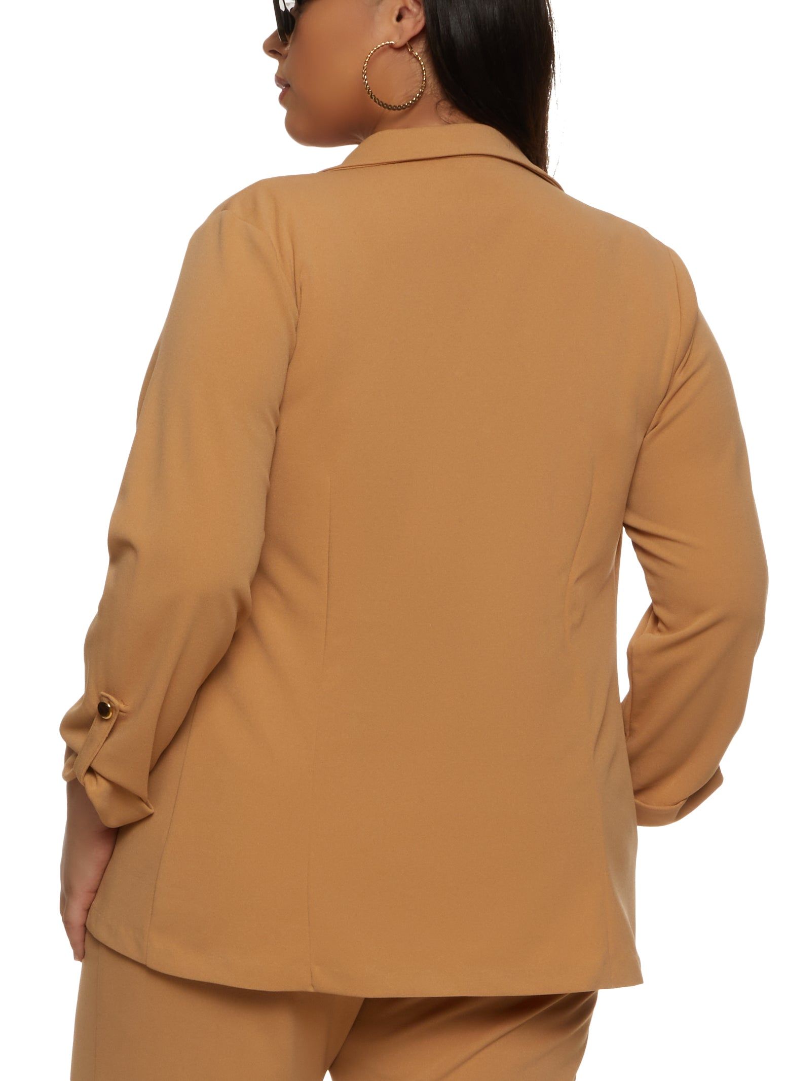 Plus Size Crepe Knit Open Blazer sold by Rainbow product image thumbnail 3