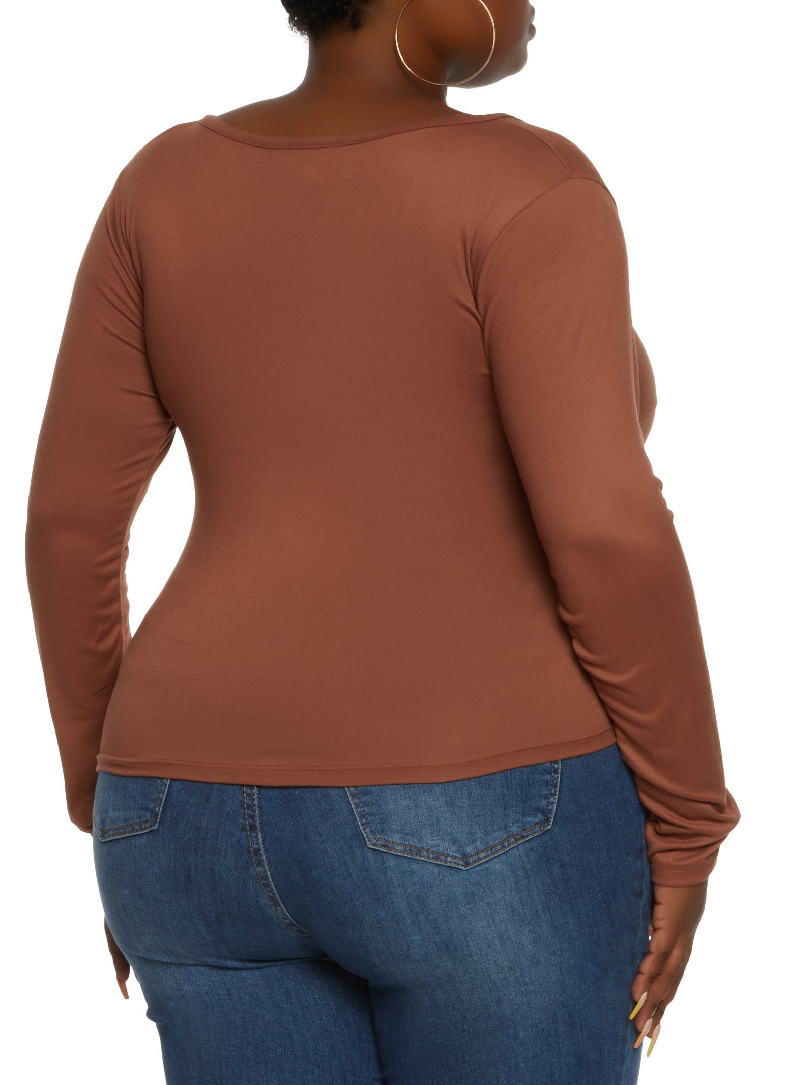 Plus Size Drawstring Ruched Front Top sold by Rainbow product image thumbnail 2