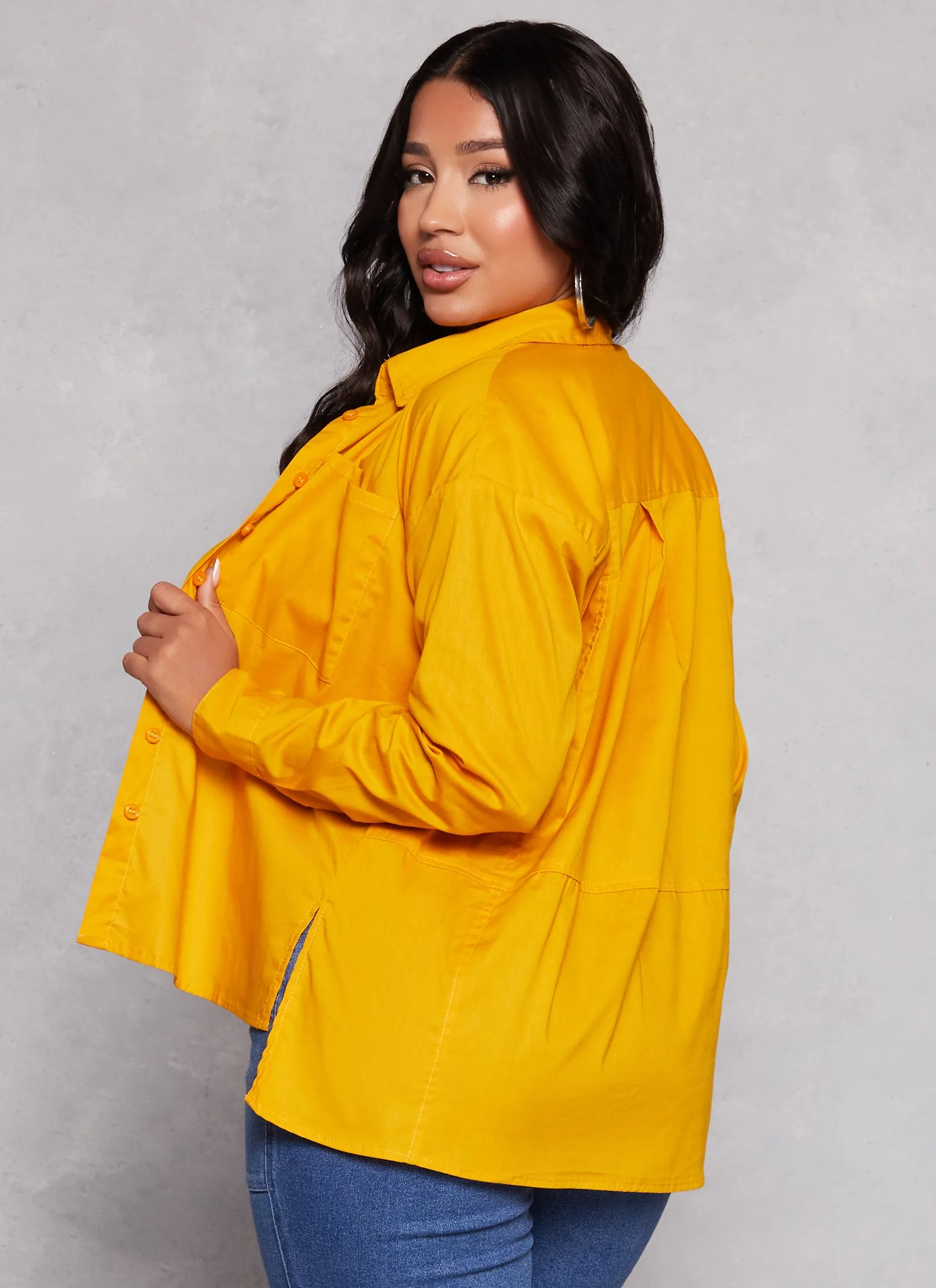 Button Front Cuffed Sleeve Shirt sold by Rainbow product image thumbnail 3