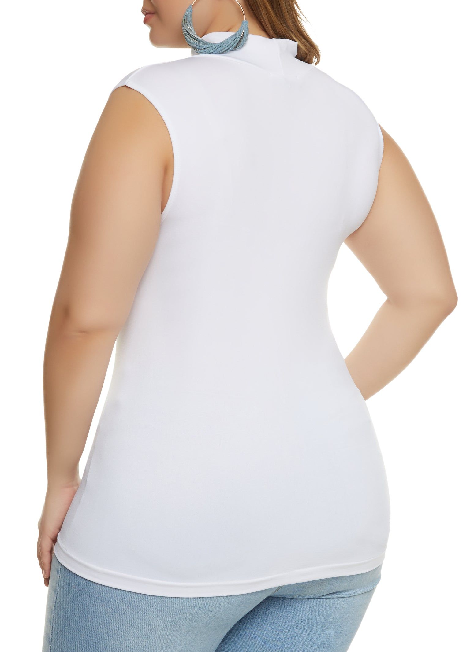 Plus Size Seamless Sleeveless Mock Neck Top sold by Rainbow product image thumbnail 2