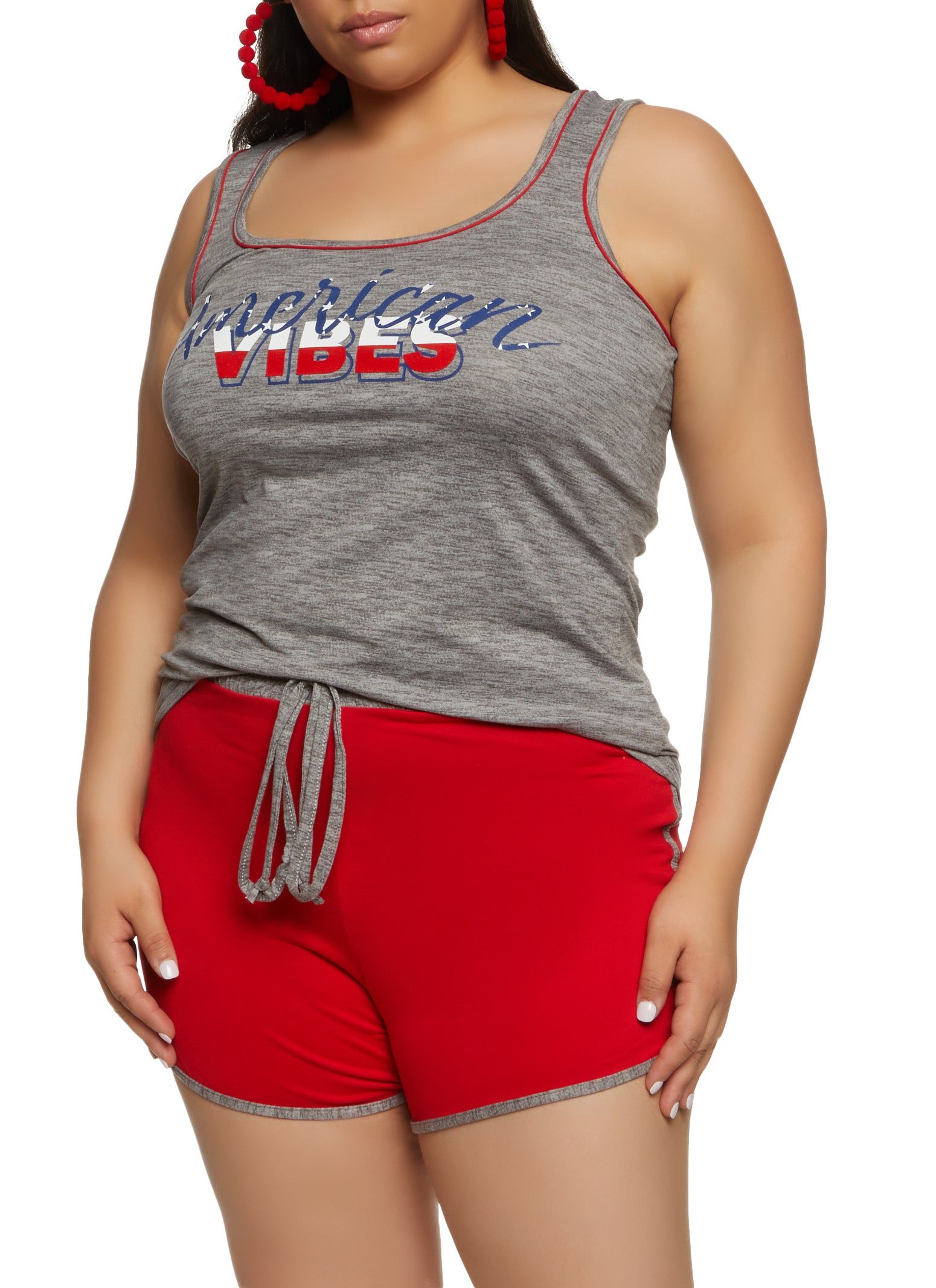 Plus Size American Vibes Tank Top sold by Rainbow product image thumbnail 2