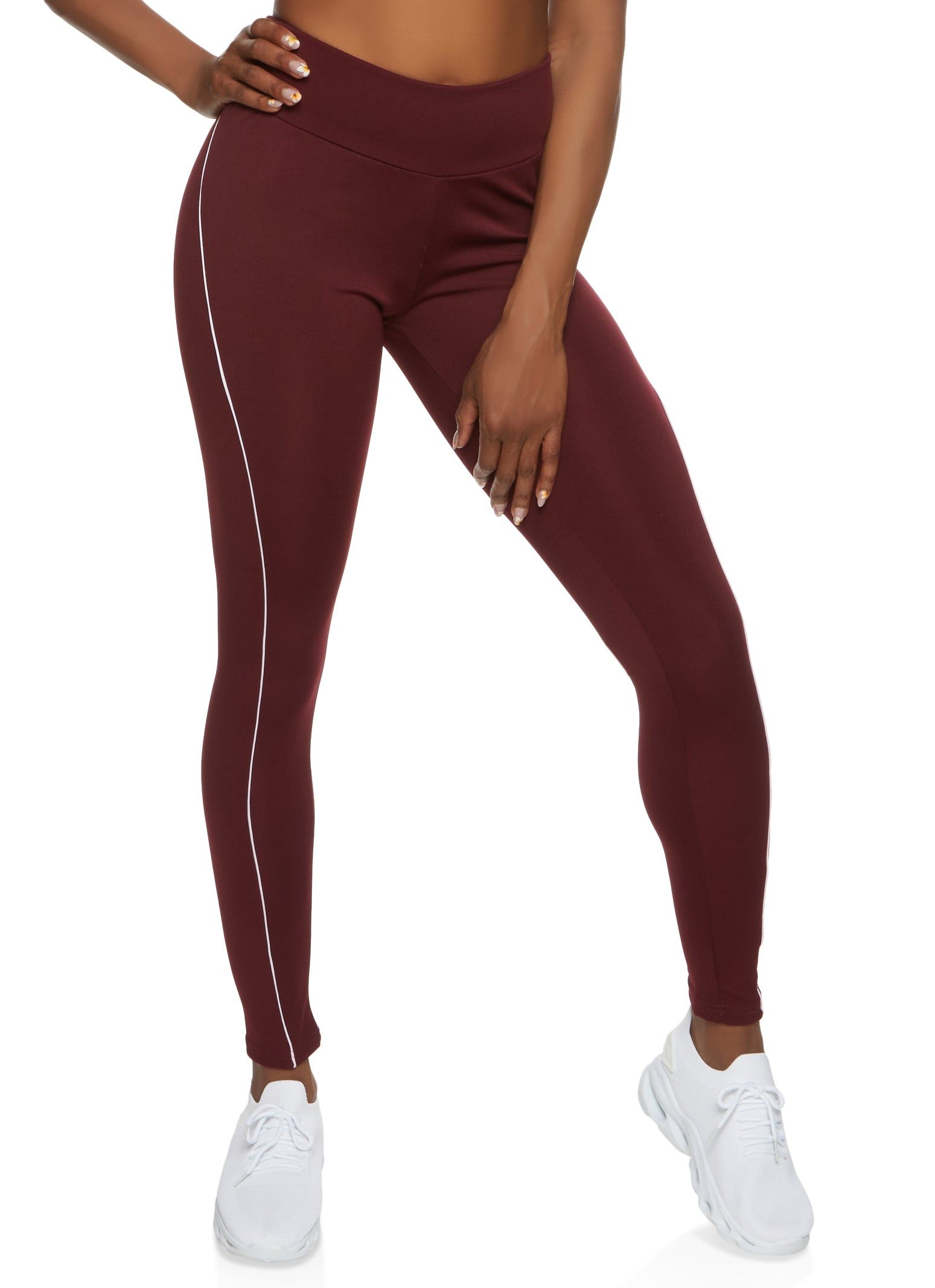 Contrast Piping Side Detail Leggings sold by Rainbow