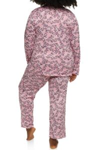 Plus Size Love Print Long Sleeve Pajama Top and Pants sold by Rainbow
