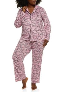 Plus Size Love Print Long Sleeve Pajama Top and Pants sold by Rainbow