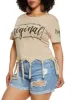 Plus Size Im Not Perfect But Im Original Knot Fringe Tee sold by Rainbow