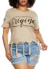 Plus Size Im Not Perfect But Im Original Knot Fringe Tee sold by Rainbow