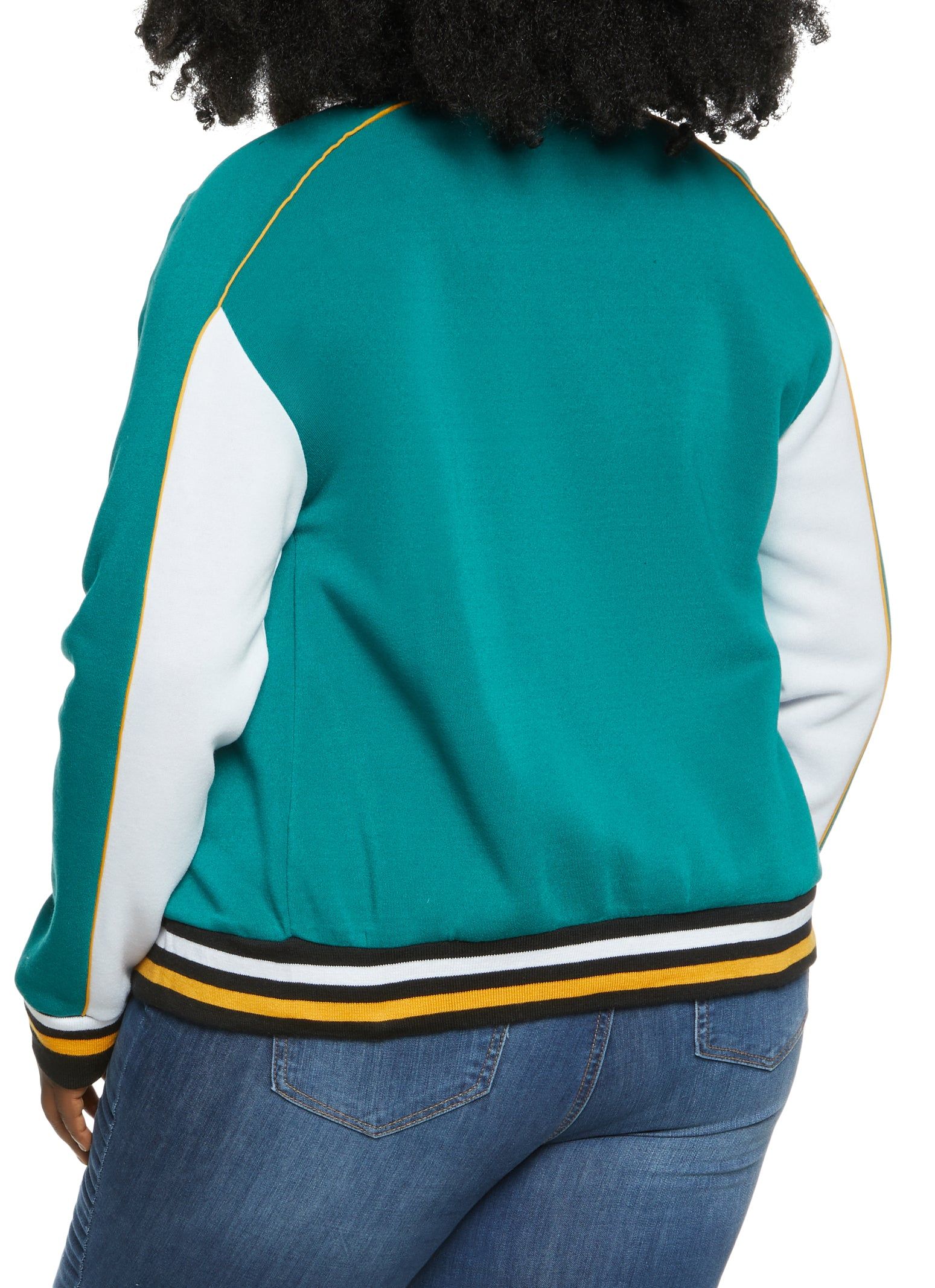 Plus Size Color Block Babe 25 Baseball Jacket sold by Rainbow product image thumbnail 2