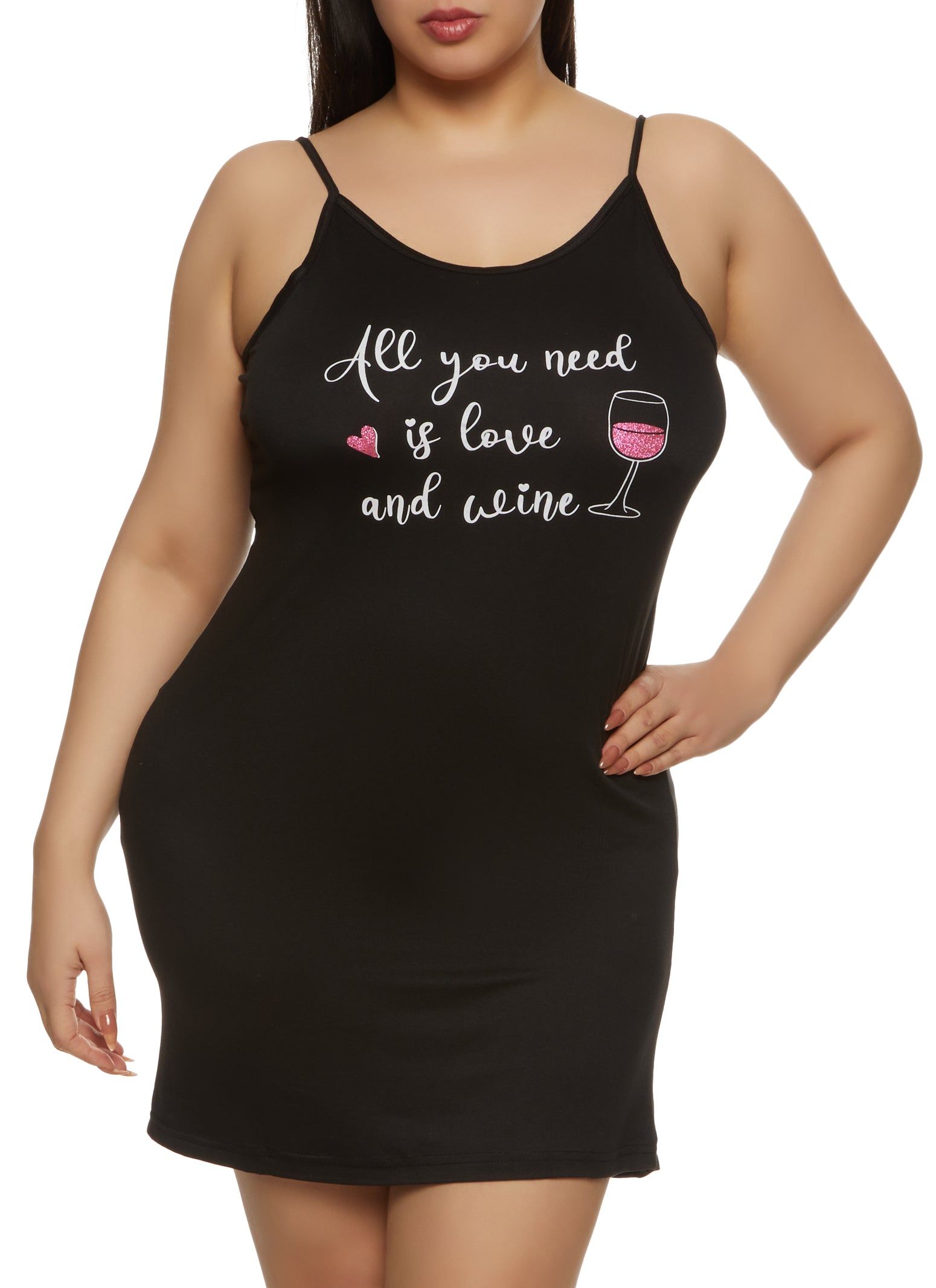 Plus Size All You Need Is Love Nightgown with Robe sold by Rainbow product image thumbnail 3