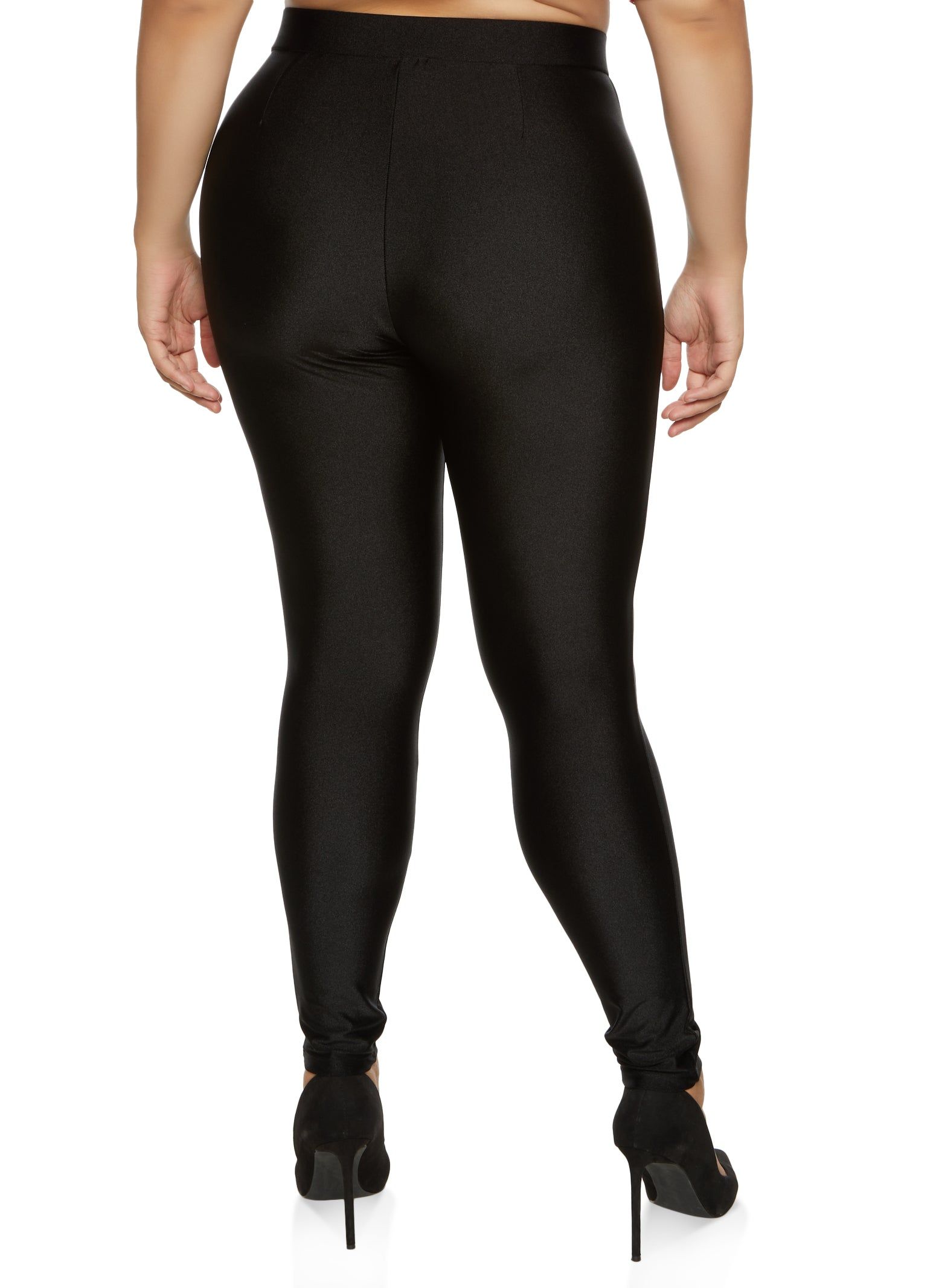 Plus Size Spandex Zip Front Skinny Pants sold by Rainbow product image thumbnail 2