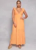 Ruched V Neck Tiered Maxi Dress sold by Rainbow
