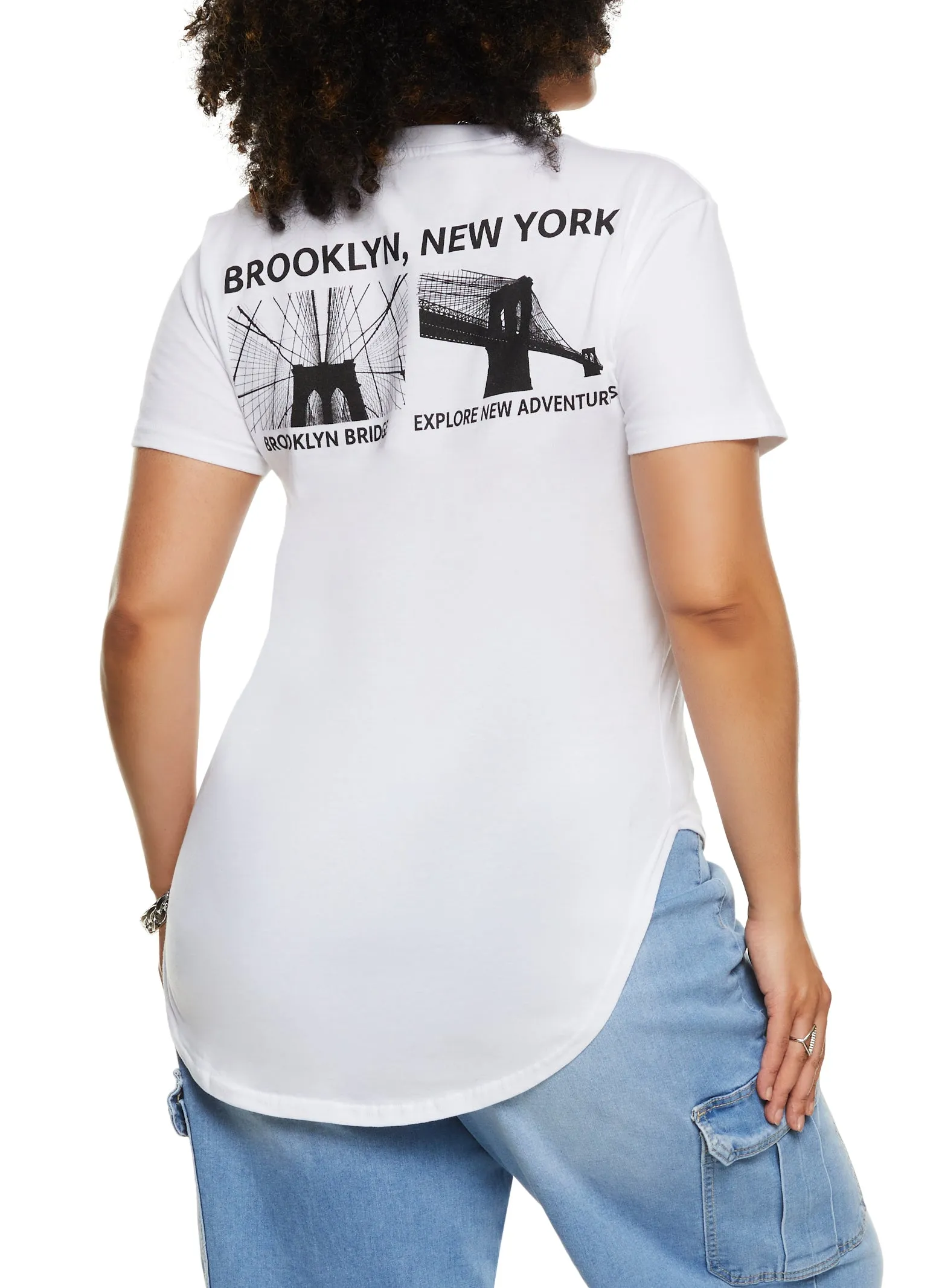 Plus Size High Low Hem New York Graphic Tee sold by Rainbow product image thumbnail 3