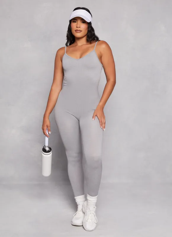 V Neck Cami Catsuit sold by Rainbow