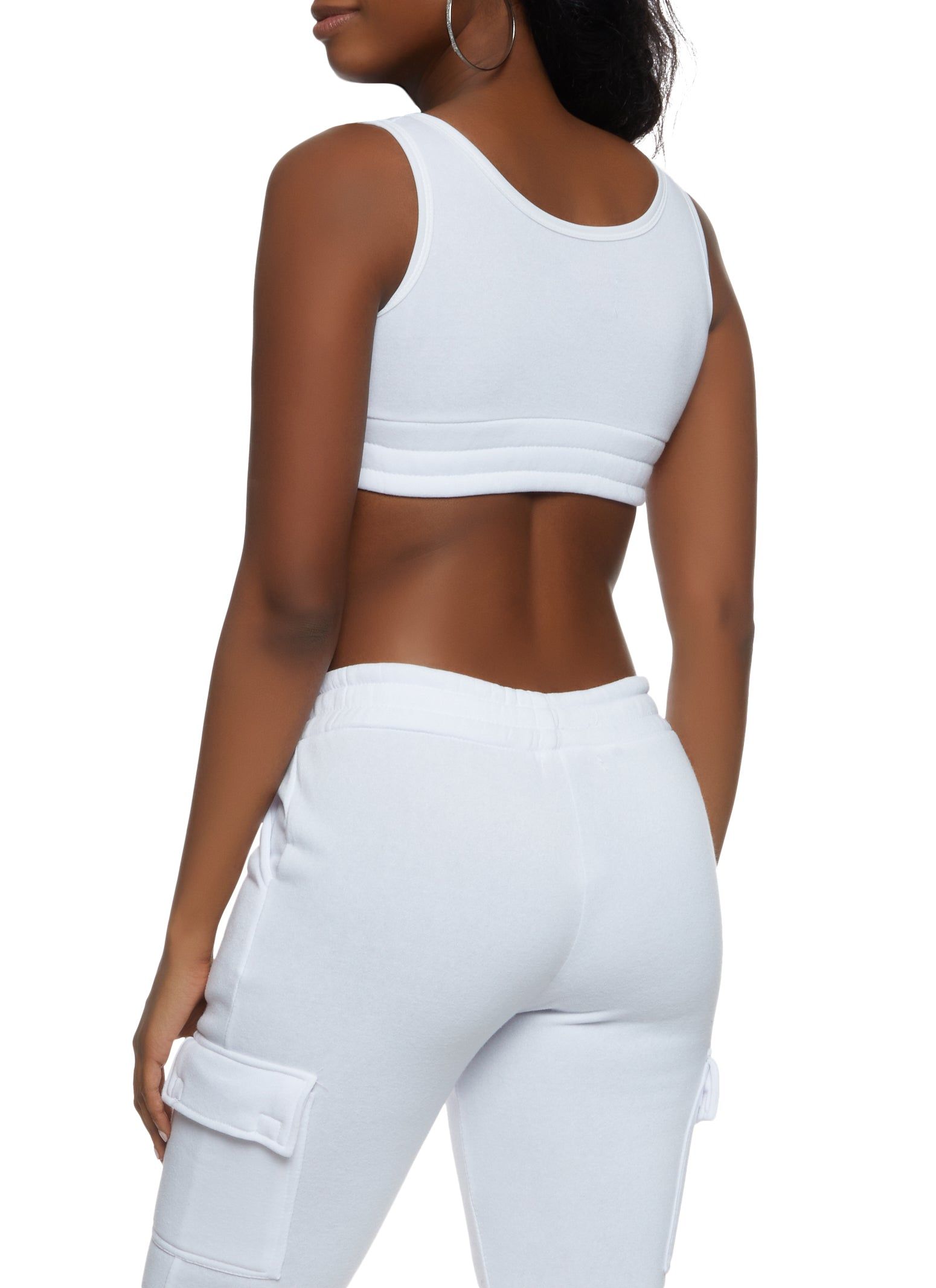 Fleece Scoop Neck Cropped Tank Top sold by Rainbow product image thumbnail 3