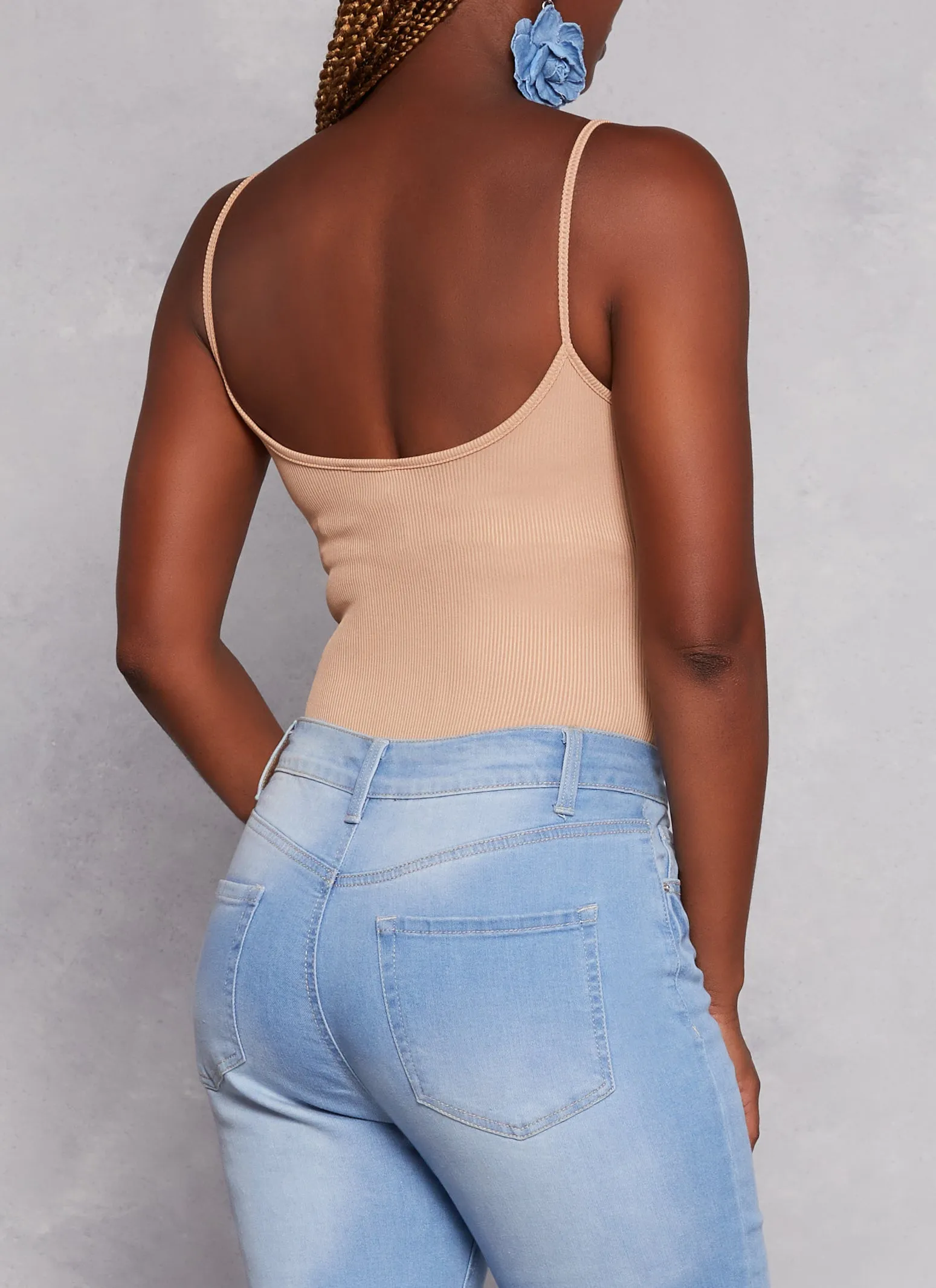 Daisy Ribbed Knit Cami Bodysuit sold by Rainbow product image thumbnail 3