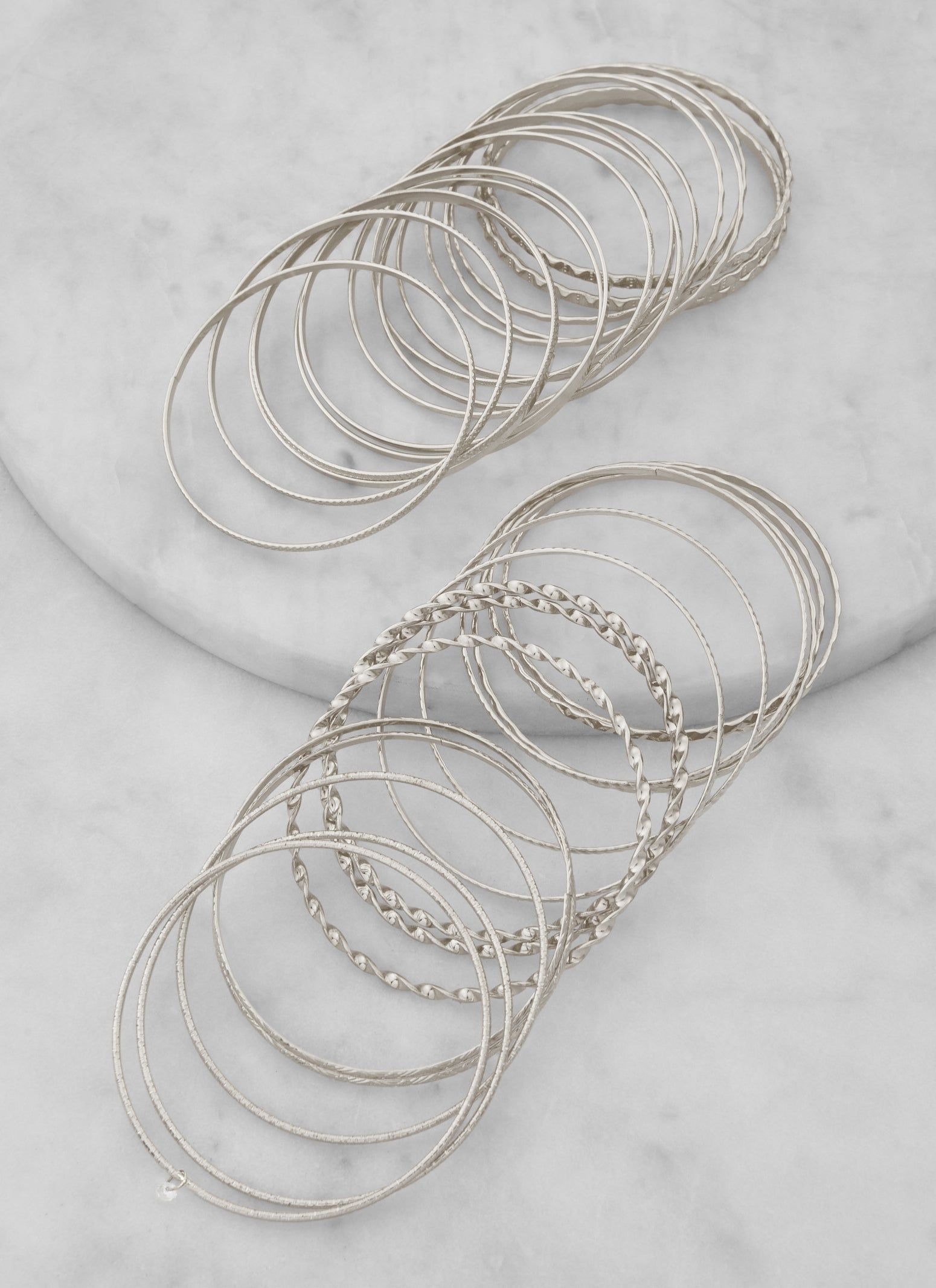 Plus Size Assorted Metallic Bangles Set of 30 sold by Rainbow product image thumbnail 2