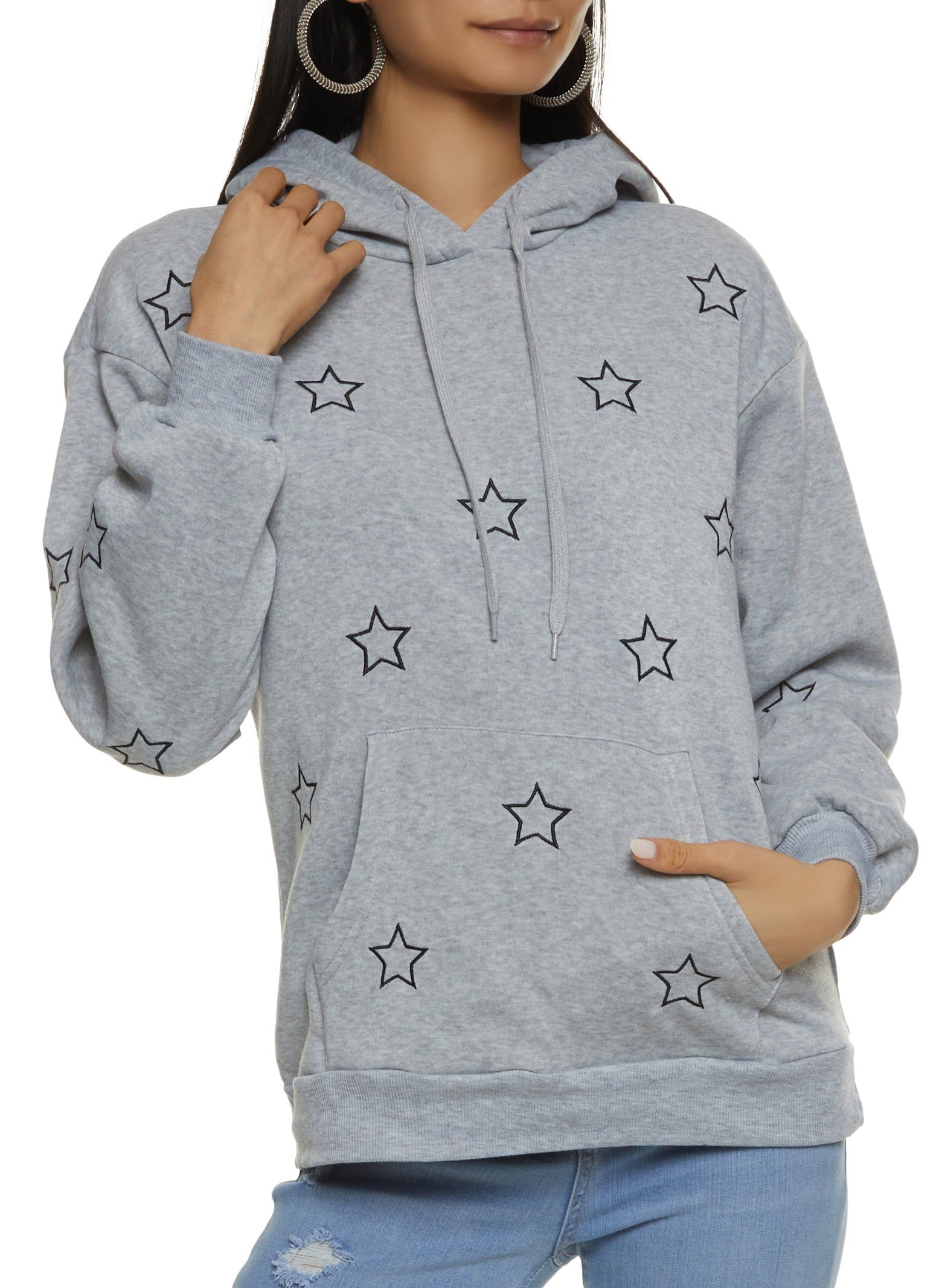 Graphic Print Pullover Hoodie sold by Rainbow