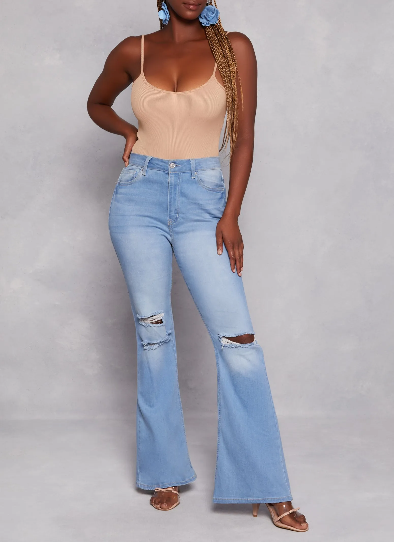 Daisy Ribbed Knit Cami Bodysuit sold by Rainbow product image thumbnail 2