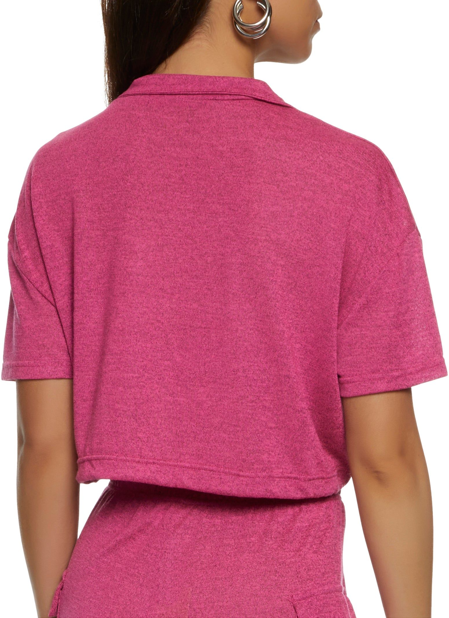 Brushed Knit Drawstring Hem Utility Top sold by Rainbow product image thumbnail 3