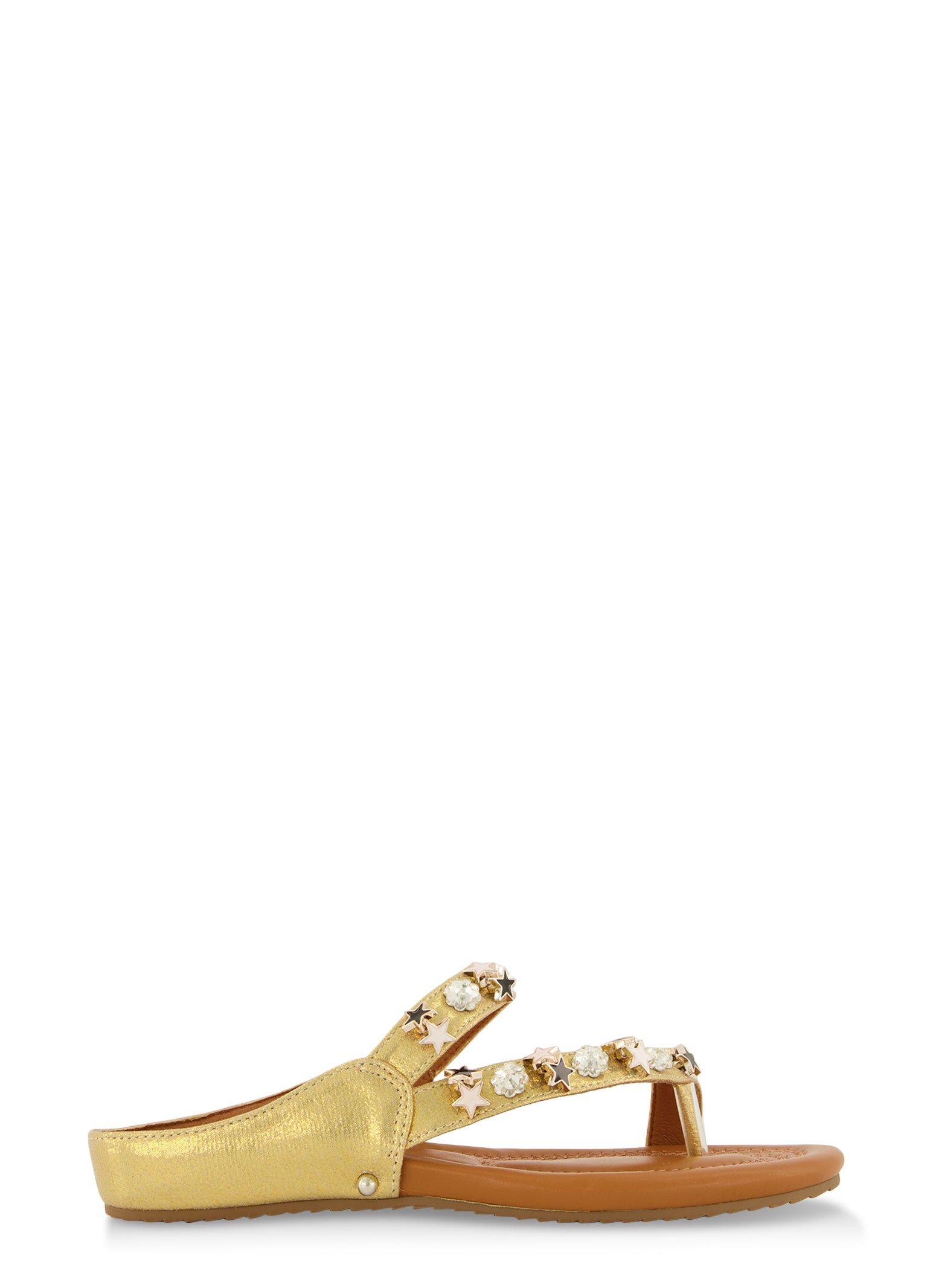 Rhinestone Beaded Asymmetrical Toe Loop Sandals sold by Rainbow product image thumbnail 2