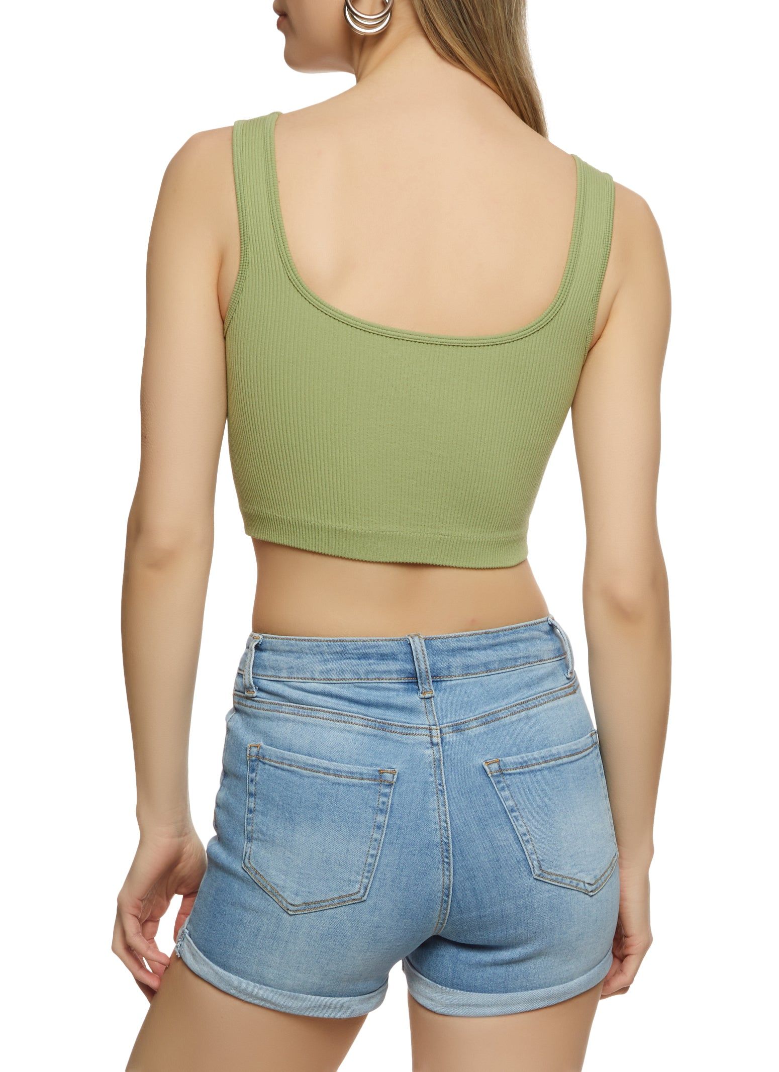 Seamless Rib Knit Crop Top sold by Rainbow product image thumbnail 2
