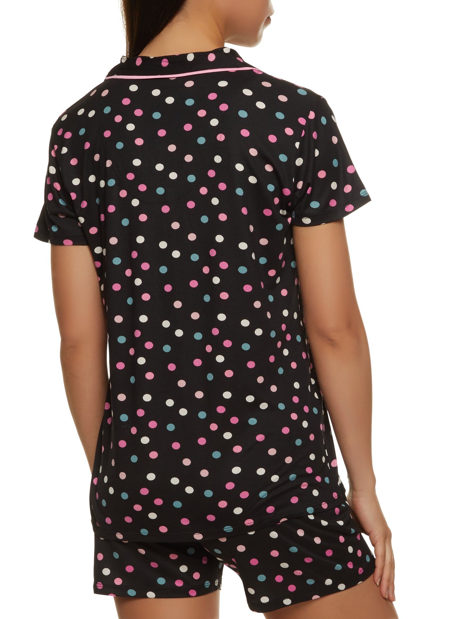 Polka Dot Print Pajama Shirt and Shorts sold by Rainbow product image thumbnail 2