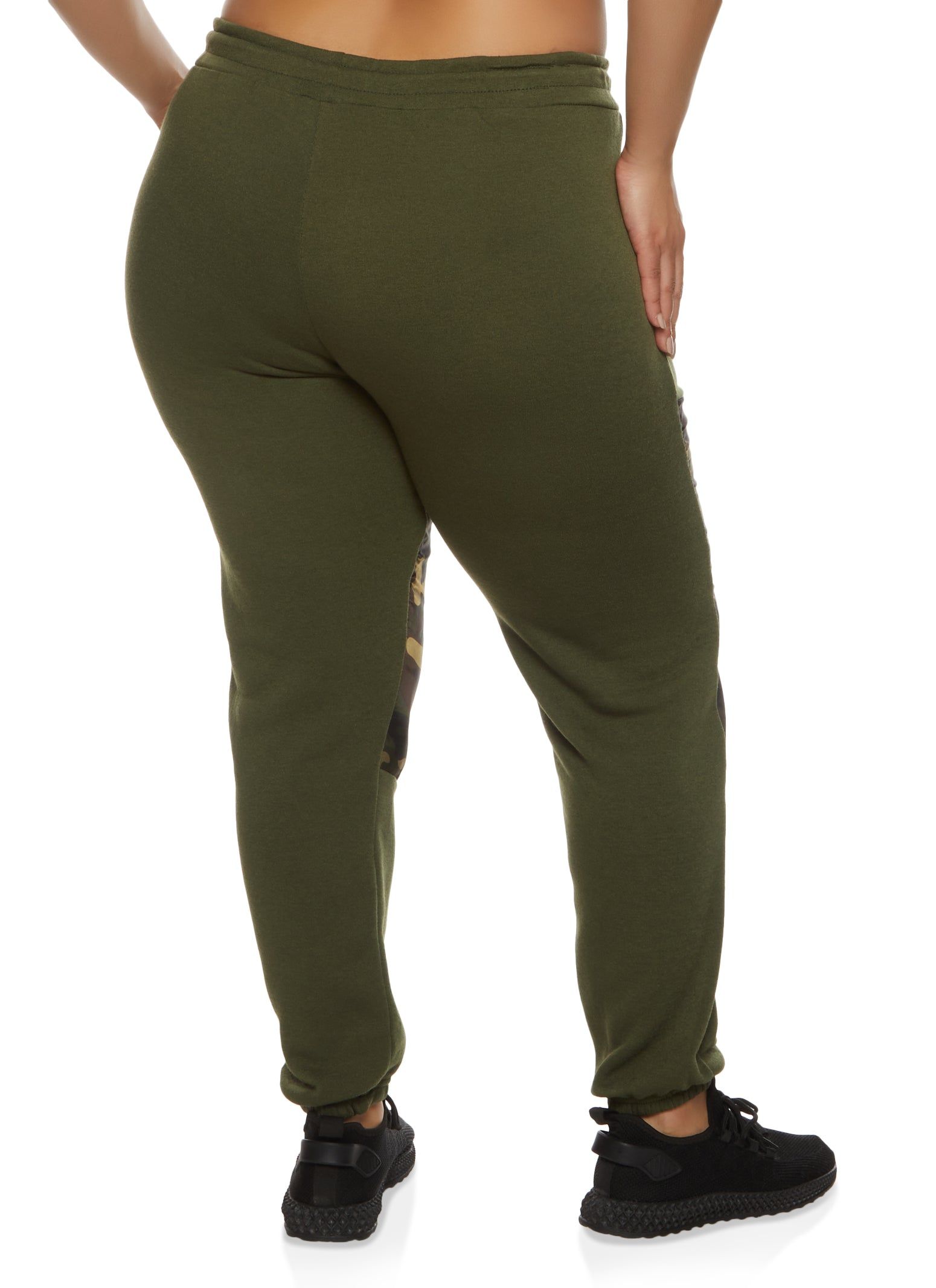 Plus Size Camo Color Block Joggers sold by Rainbow product image thumbnail 2