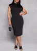 Plus Size Cap Sleeve Midi T Shirt Dress sold by Rainbow