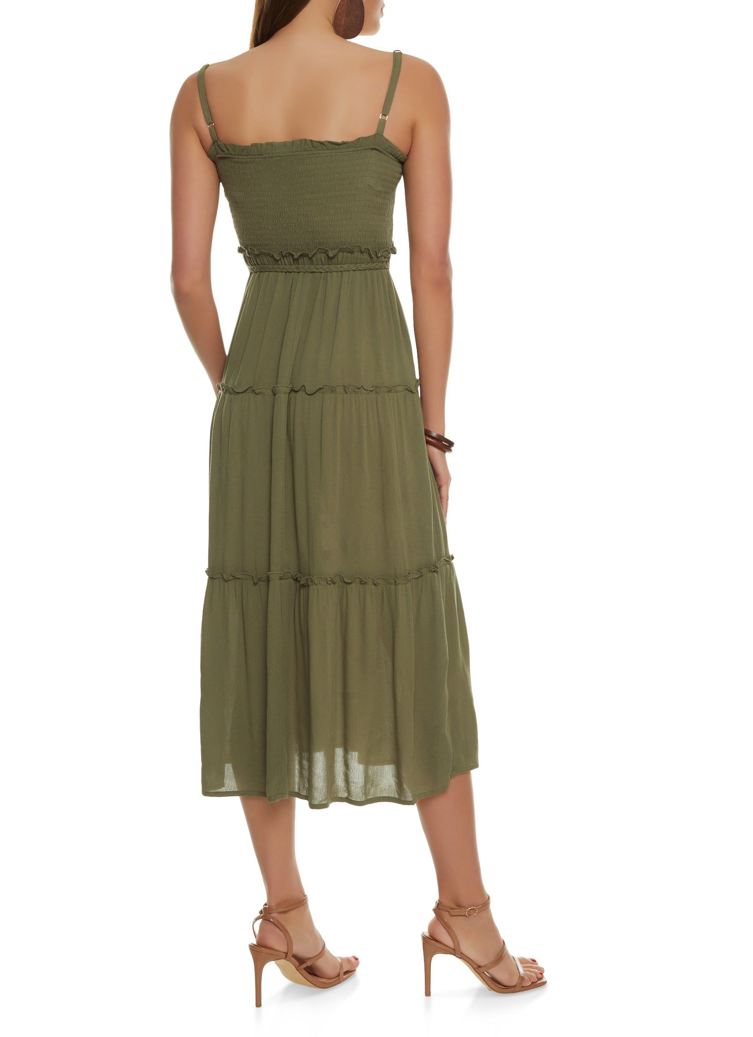Tiered Braided Belt Cami Dress sold by Rainbow product image thumbnail 3