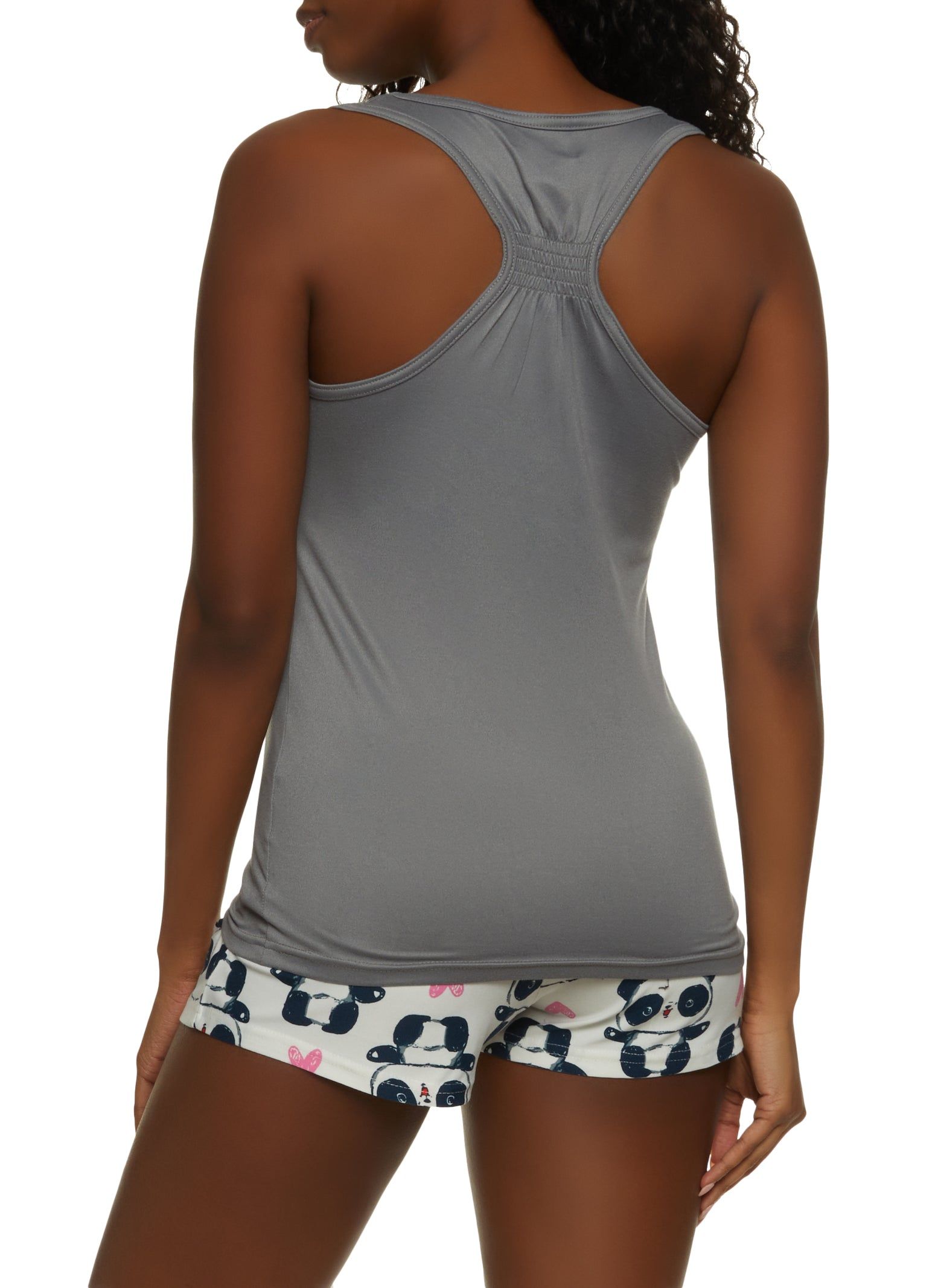Dream Big Panda Graphic Pajama Tank Top and Shorts sold by Rainbow product image thumbnail 2