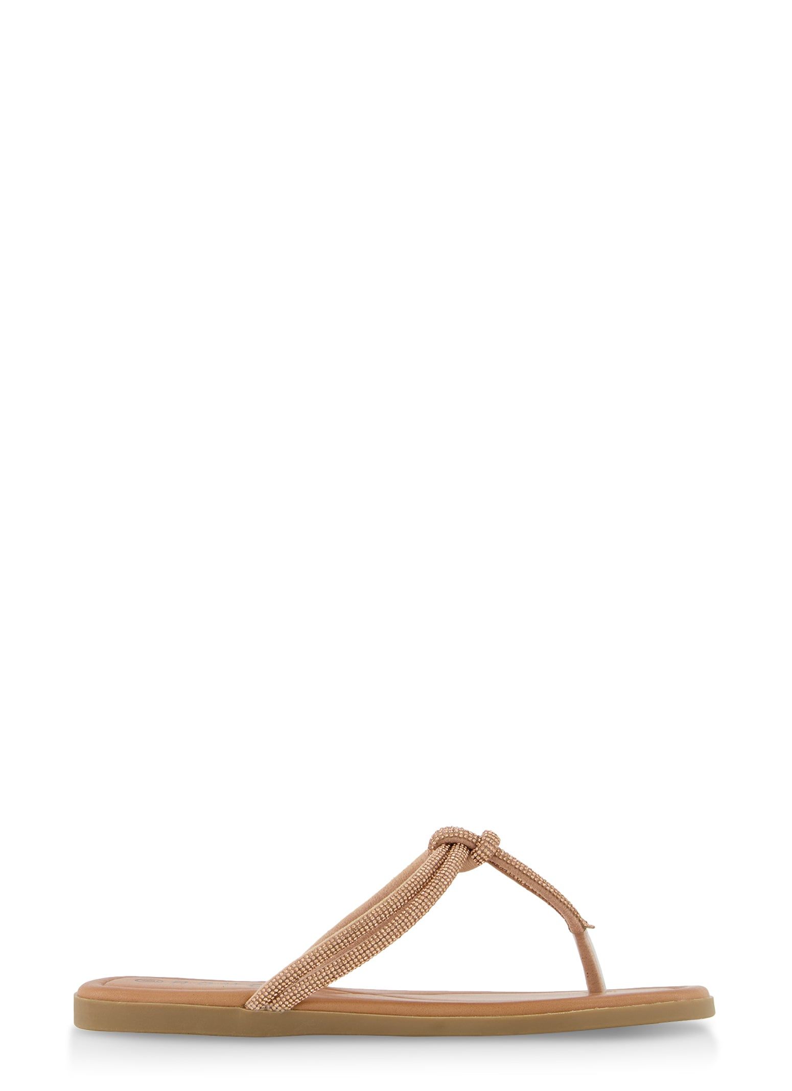 Rhinestone Knotted Thong Slide Sandals sold by Rainbow product image thumbnail 2