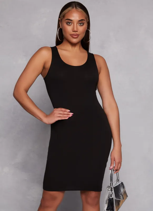 Scoop Neck Midi Tank Dress sold by Rainbow