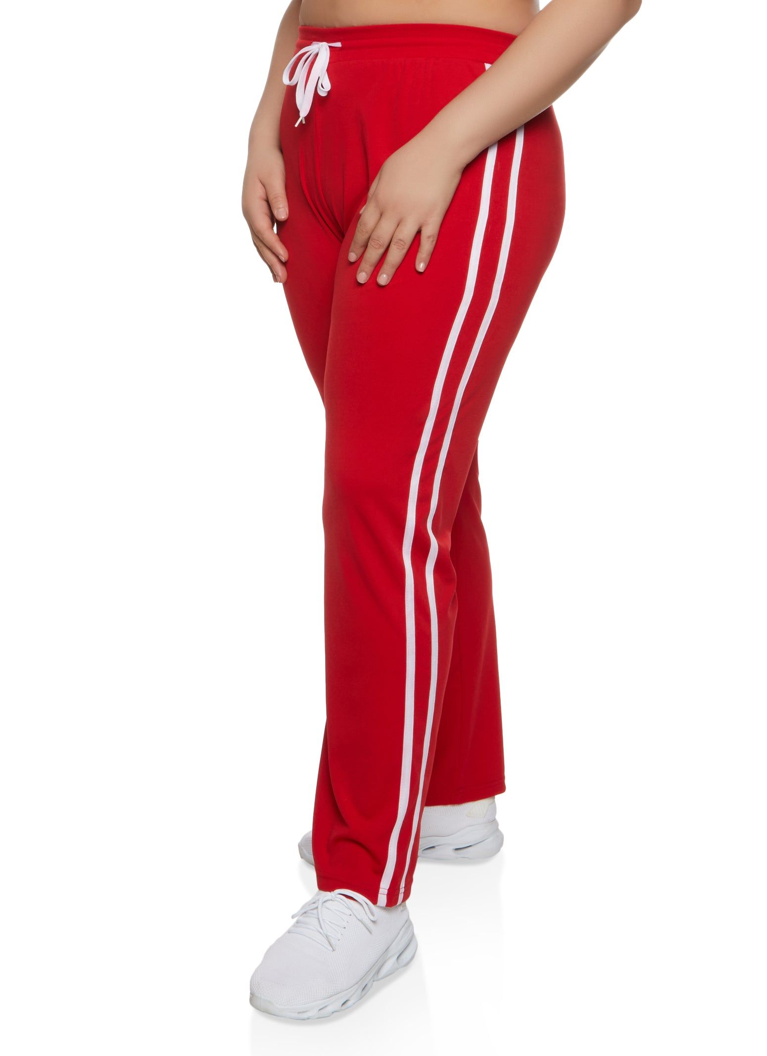 Plus Size Varsity Striped Track Pants sold by Rainbow