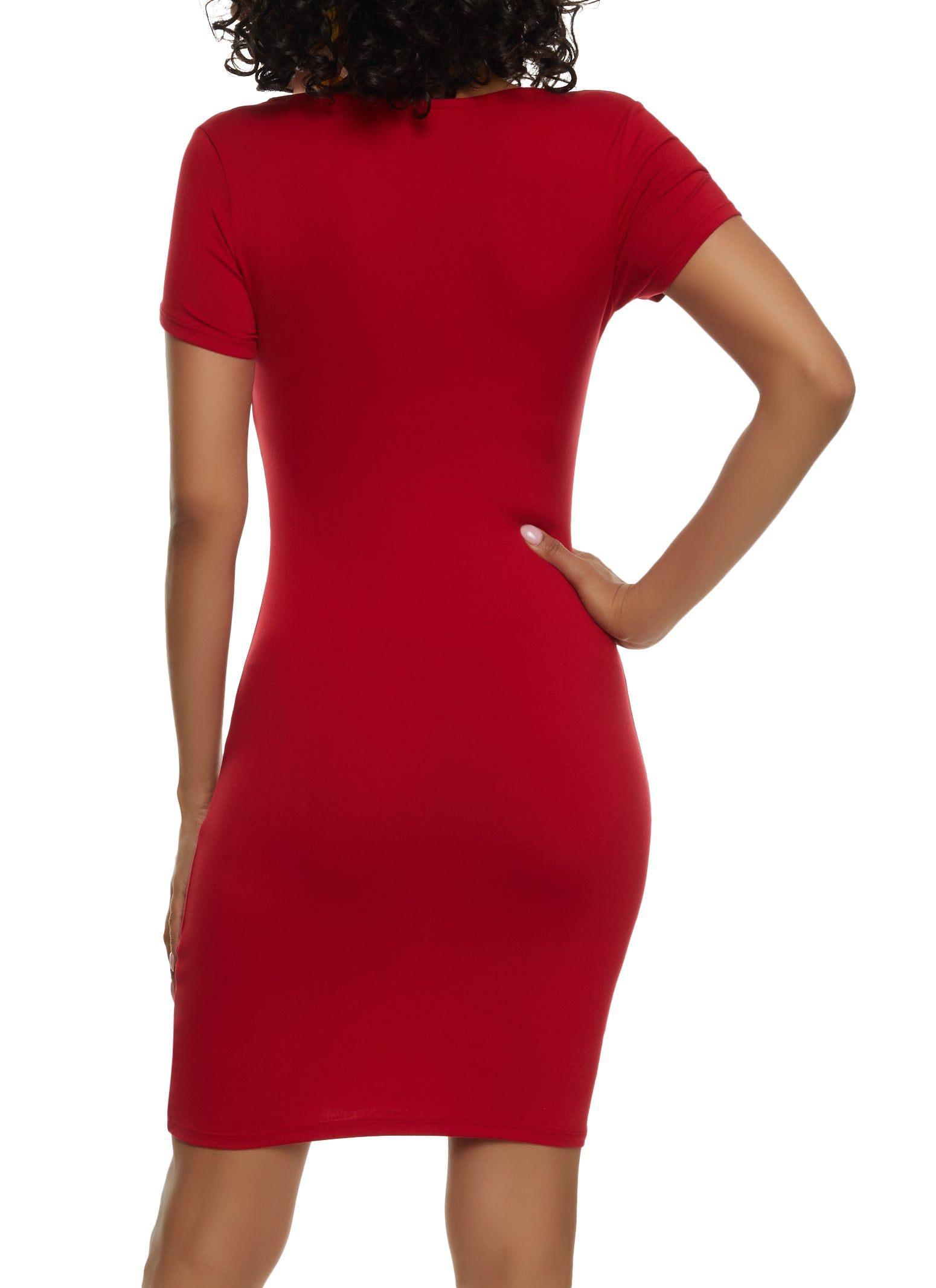 Square Neck T Shirt Mini Dress sold by Rainbow product image thumbnail 3