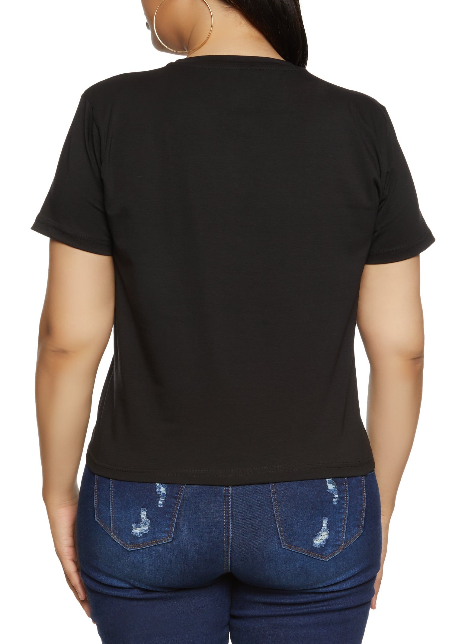 Plus Size Nutritional Facts Rhinestone Graphic Tee sold by Rainbow product image thumbnail 2