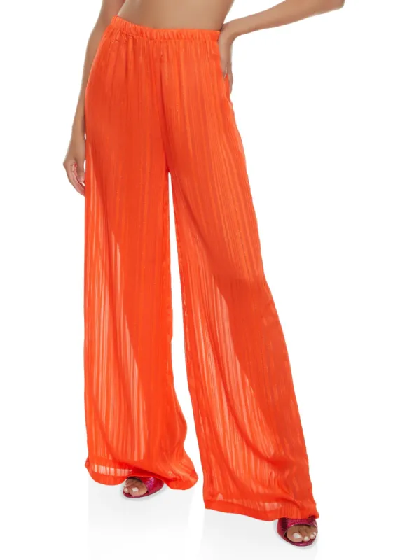 Lurex Shadow Stripe Palazzo Pants sold by Rainbow