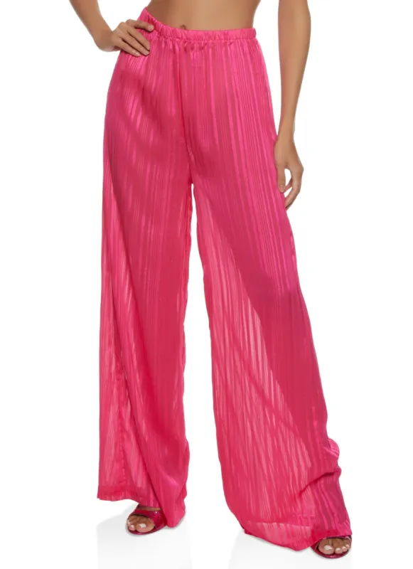 Lurex Shadow Stripe Palazzo Pants sold by Rainbow