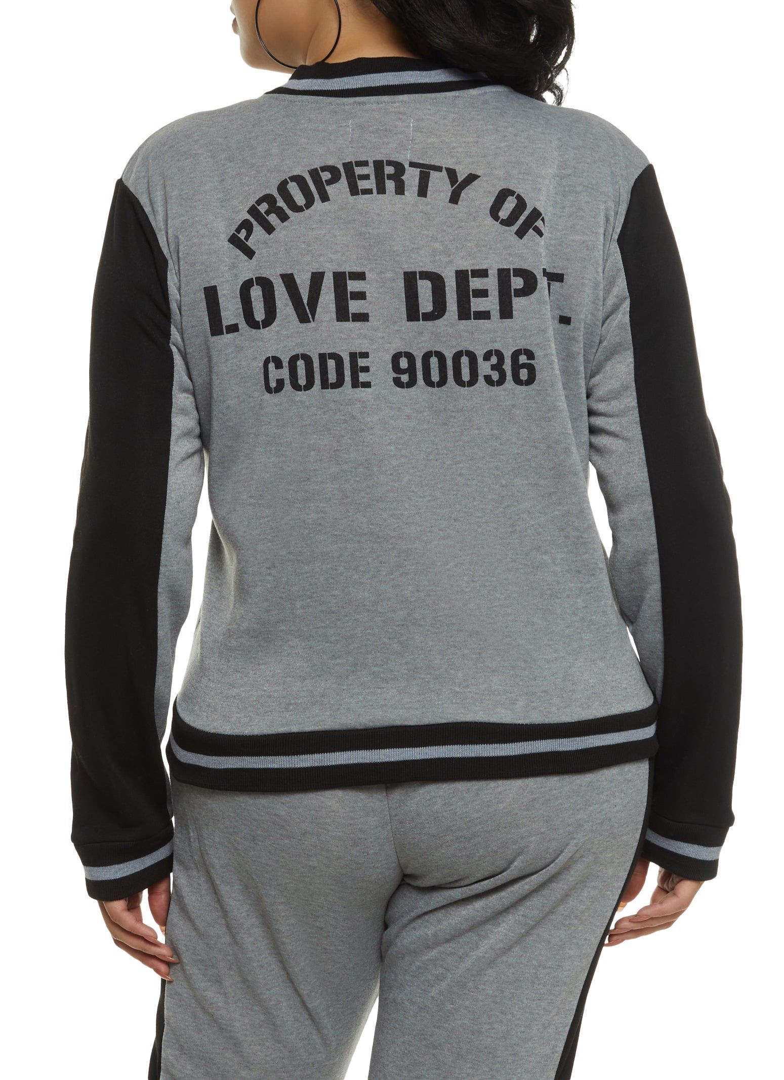 Plus Size Love Dept Varsity Jacket sold by Rainbow product image thumbnail 3