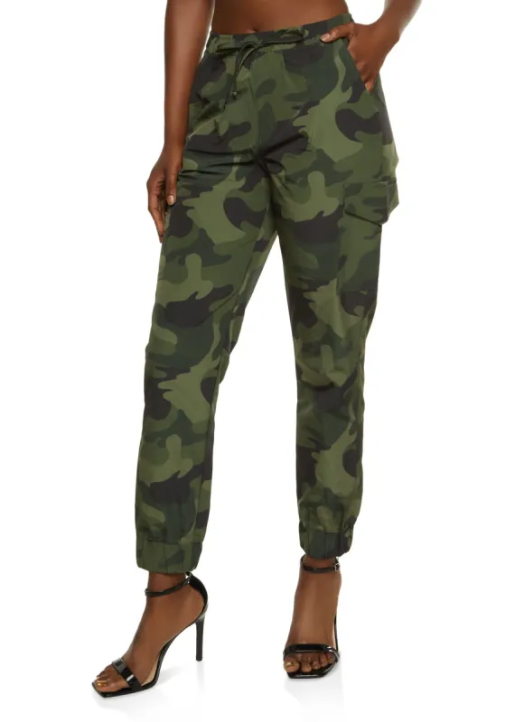 Nylon Cargo Pocket Joggers sold by Rainbow