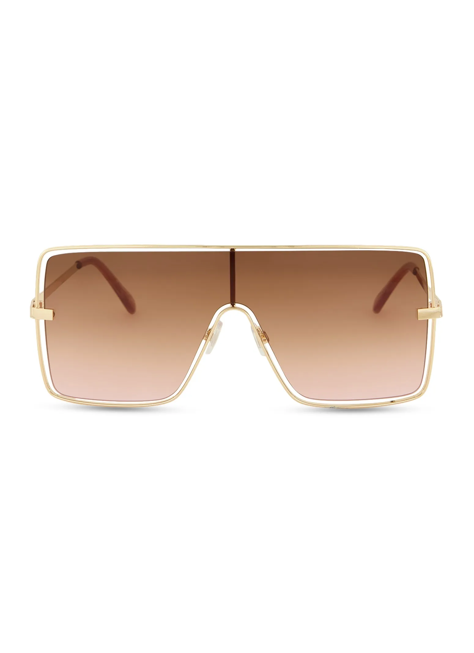 Squared Aviator Shield Sunglasses sold by Rainbow