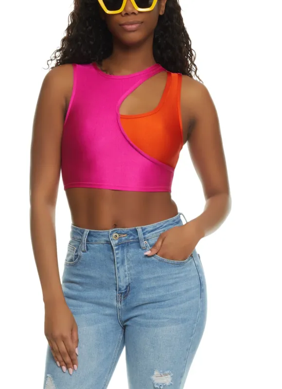Layered Cut Out Tank Top sold by Rainbow