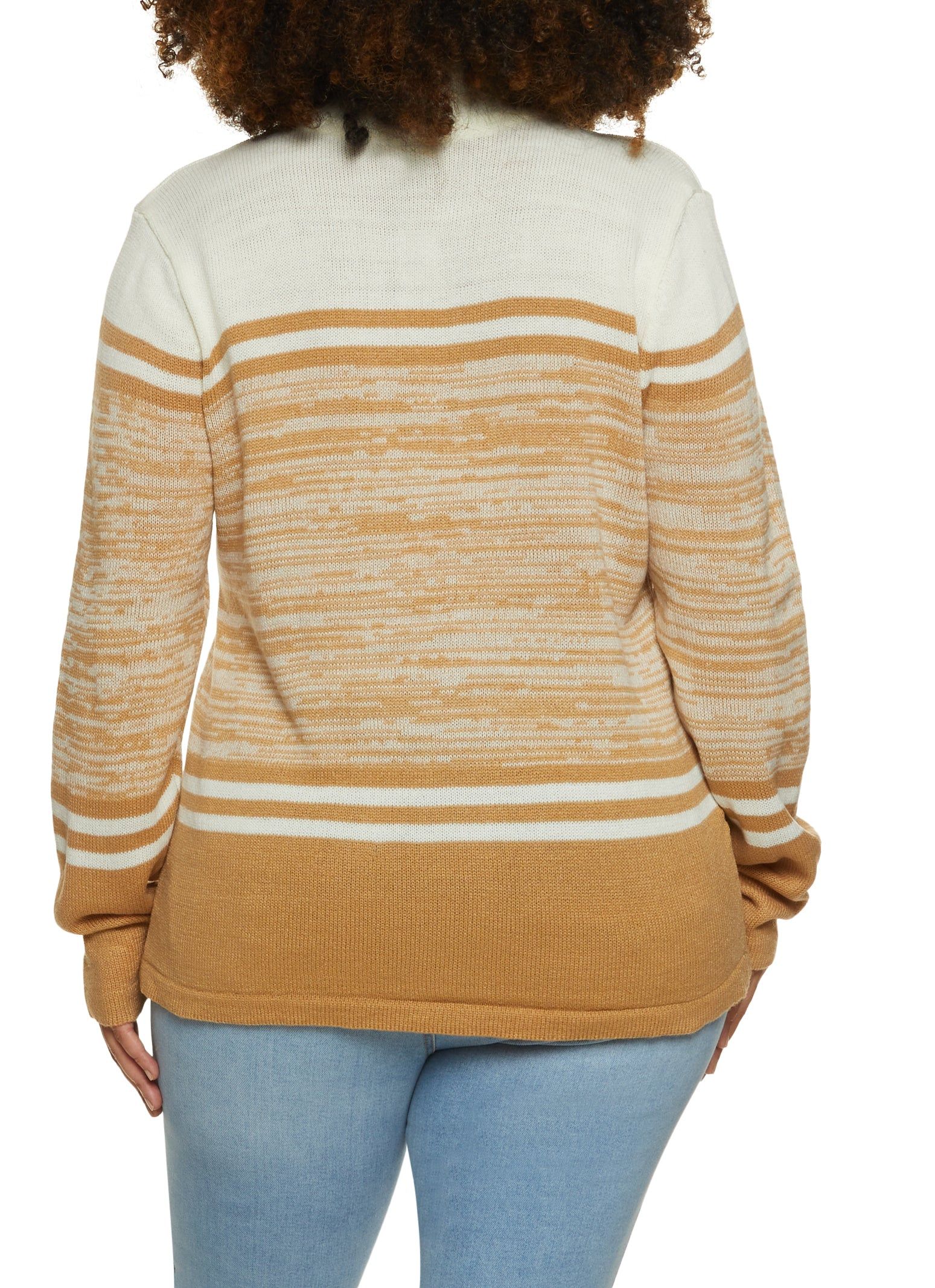 Plus Size Marled Zip Neck Sweater sold by Rainbow product image thumbnail 2