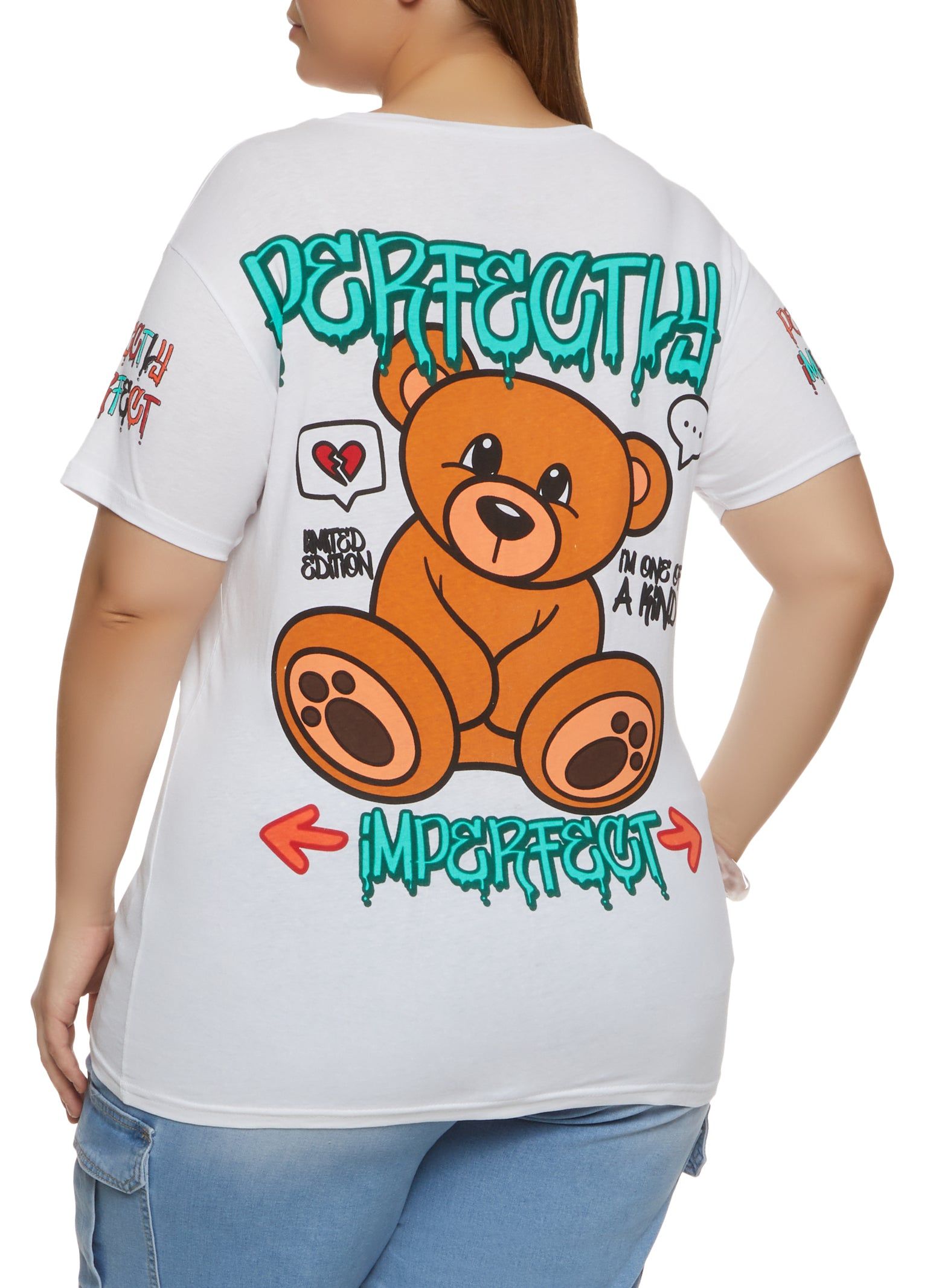 Plus Size Perfectly Imperfect Bear Graphic Tee sold by Rainbow product image thumbnail 2