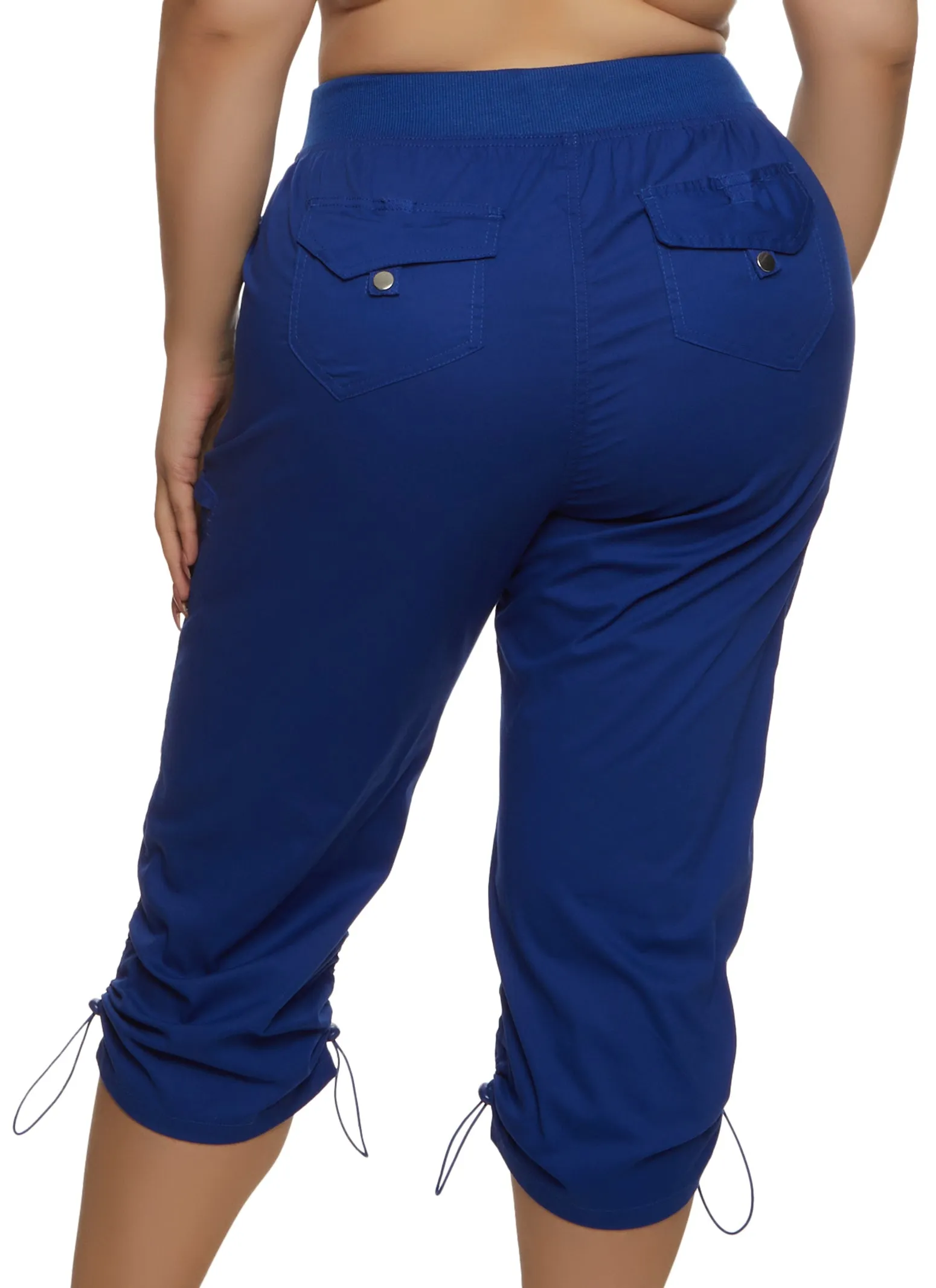 Plus Size High Waisted Toggle Drawstring Capri Pants sold by Rainbow product image thumbnail 2