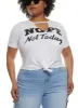 Plus Size Nope Not Today Hanky Hem Graphic Tee sold by Rainbow