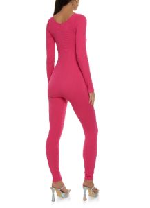Solid Ribbed Seamless Jumpsuit sold by Rainbow