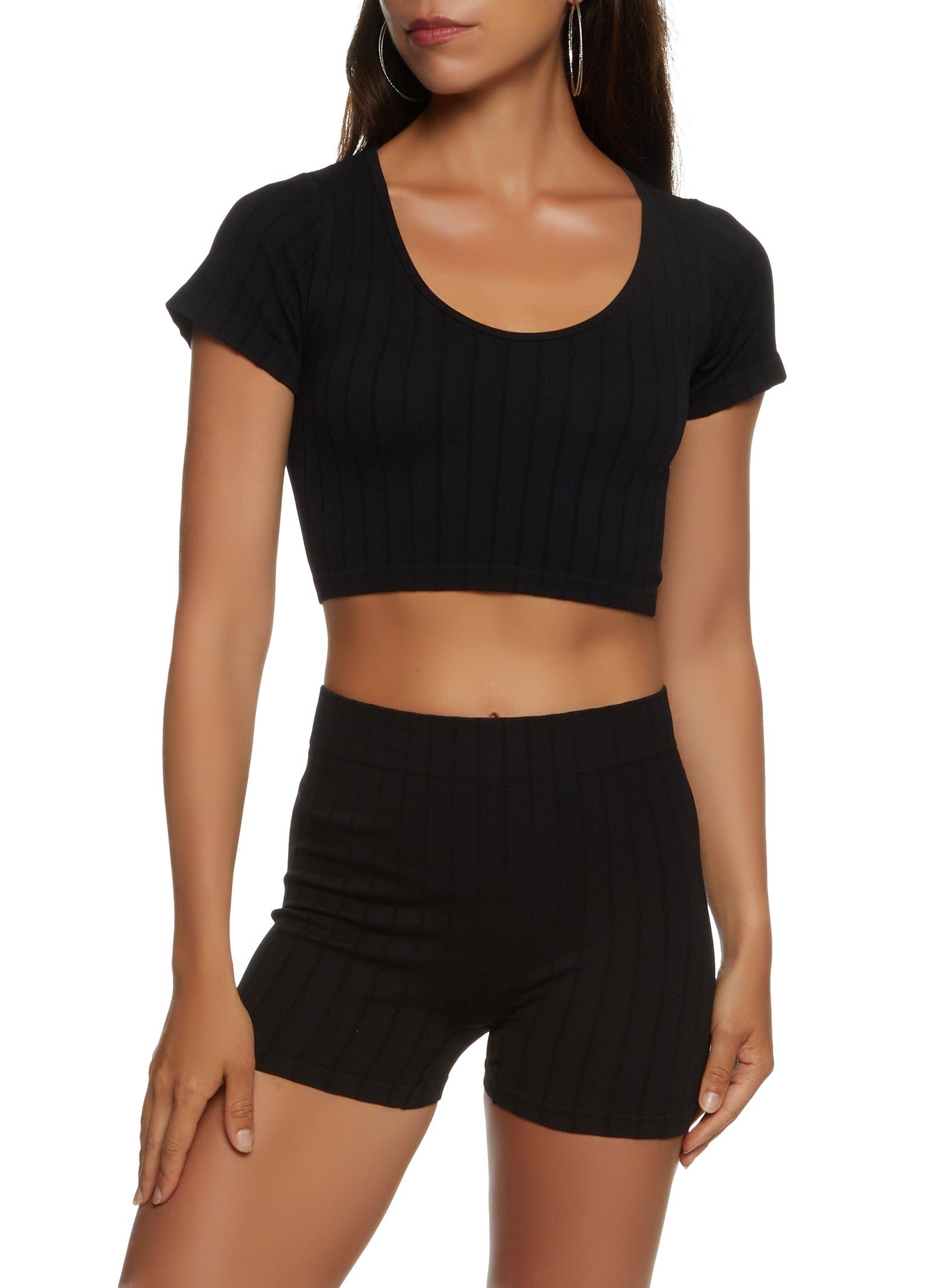 Compression Rib Cropped Active Top sold by Rainbow product image thumbnail 2