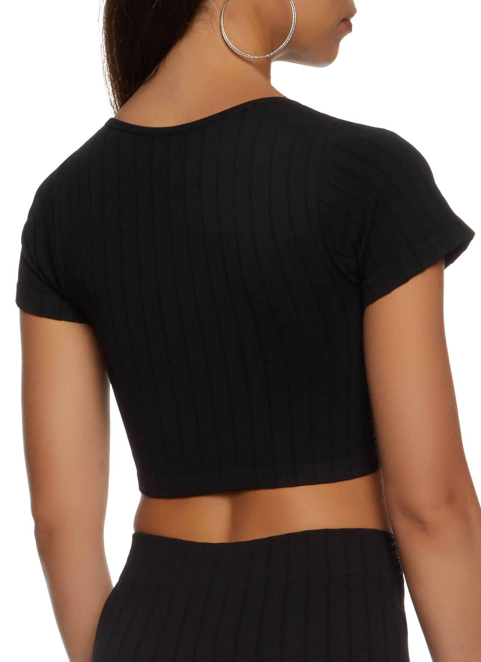 Compression Rib Cropped Active Top sold by Rainbow product image thumbnail 3