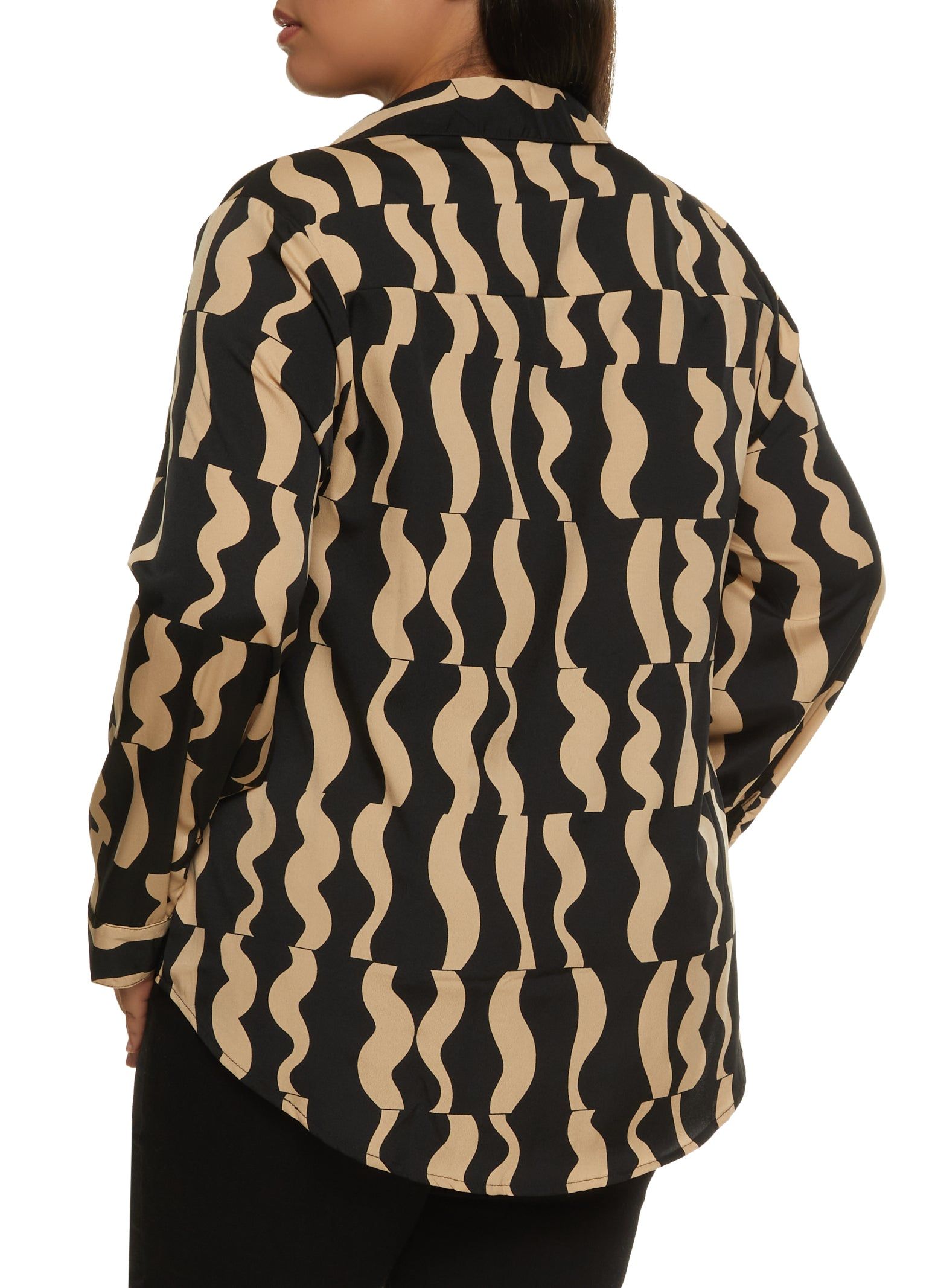 Plus Size Printed Button Front Shirt sold by Rainbow product image thumbnail 2
