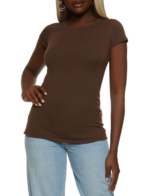 Basic Scoop Neck Tee sold by Rainbow