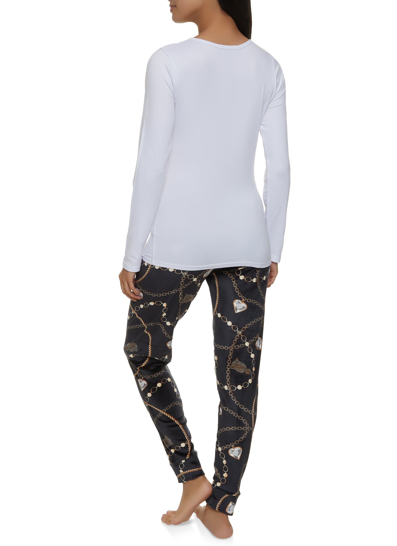 All Day Graphic Long Sleeve Pajama Top and Pants sold by Rainbow product image thumbnail 3